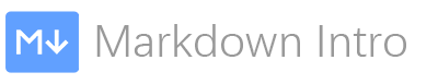 Markdown Intro